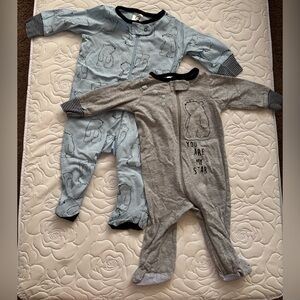 Gerber 0-3 months Baby Boy Sleep 'n Play Footed Pajamas, 2-Pack